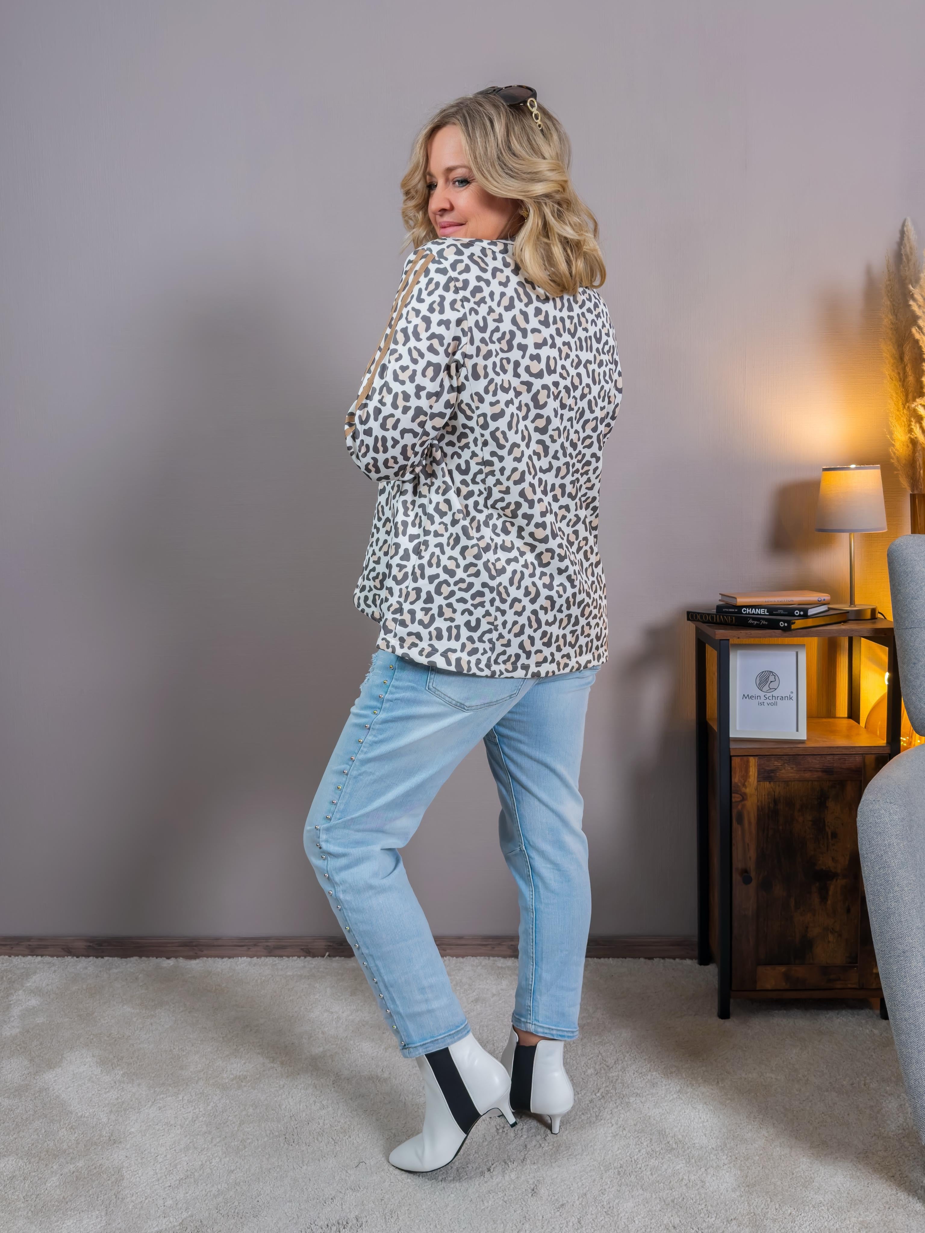 Stylischer Blazer mit Leo-Muster