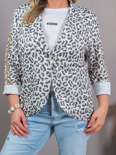Stylischer Blazer mit Leo-Muster
