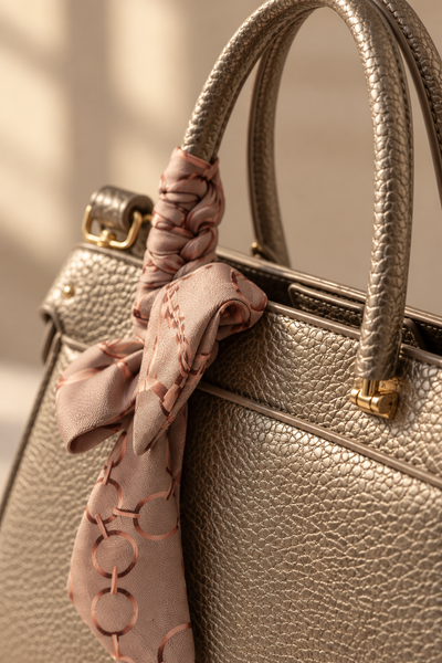 City Chic Handtasche mit Schmucktuch, bronze
