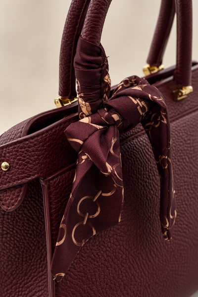 City Chic Handtasche mit Schmucktuch, burgundy