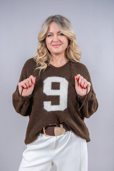 Weicher Hoodie, schokobraun/creme