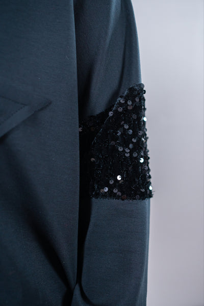 Hoodie mit Pailletten-Stern, schwarz