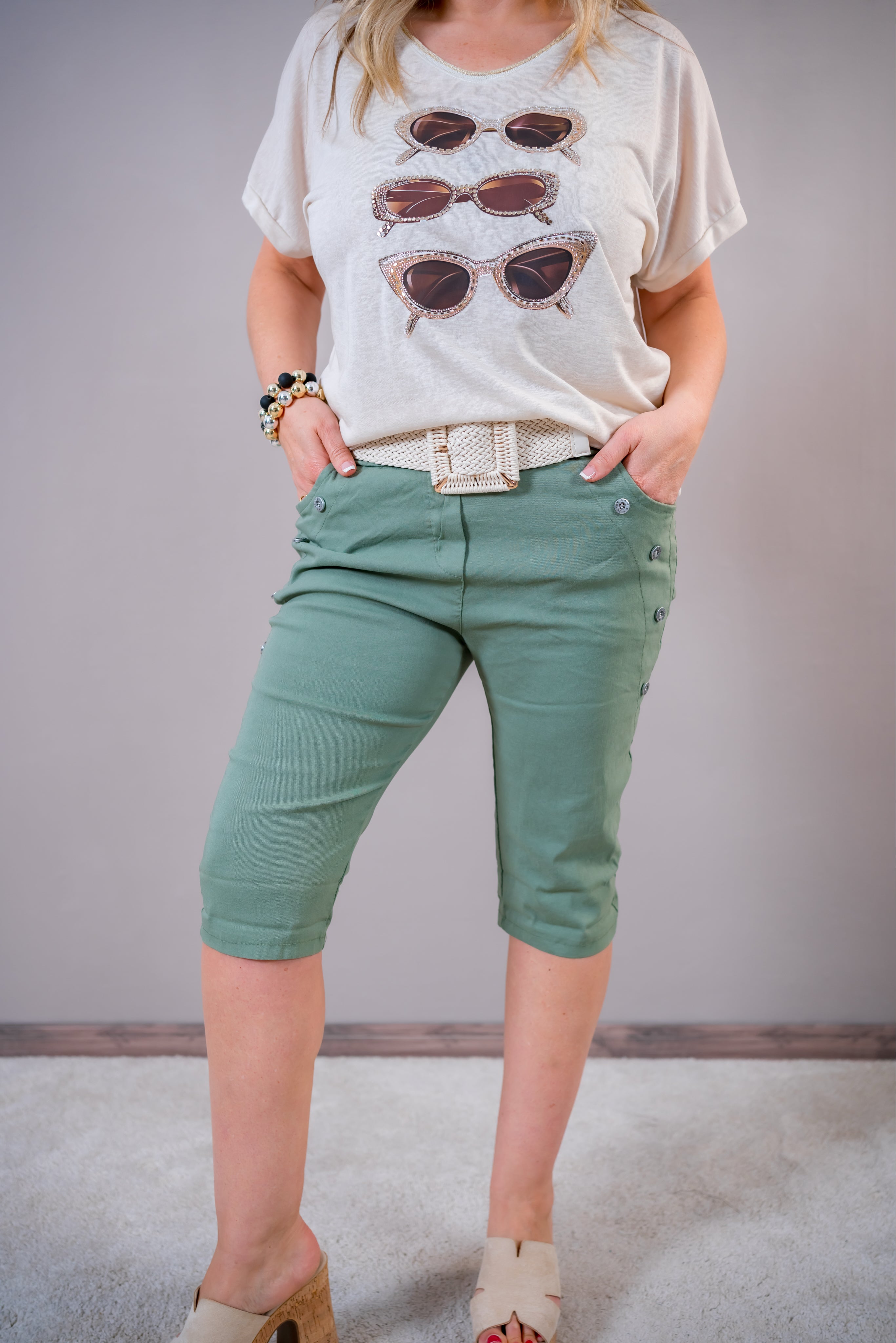 Bermuda-Shorts, khaki