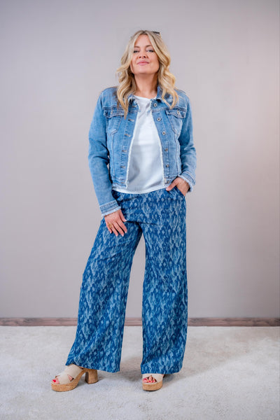 Palazzo Hose mit Allover Muster
