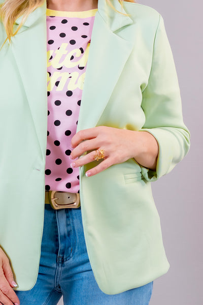 Stylischer Jogg-Blazer, mintgrün
