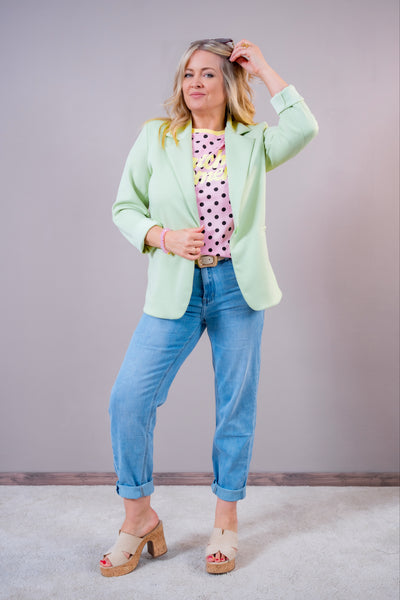 Stylischer Jogg-Blazer, mintgrün