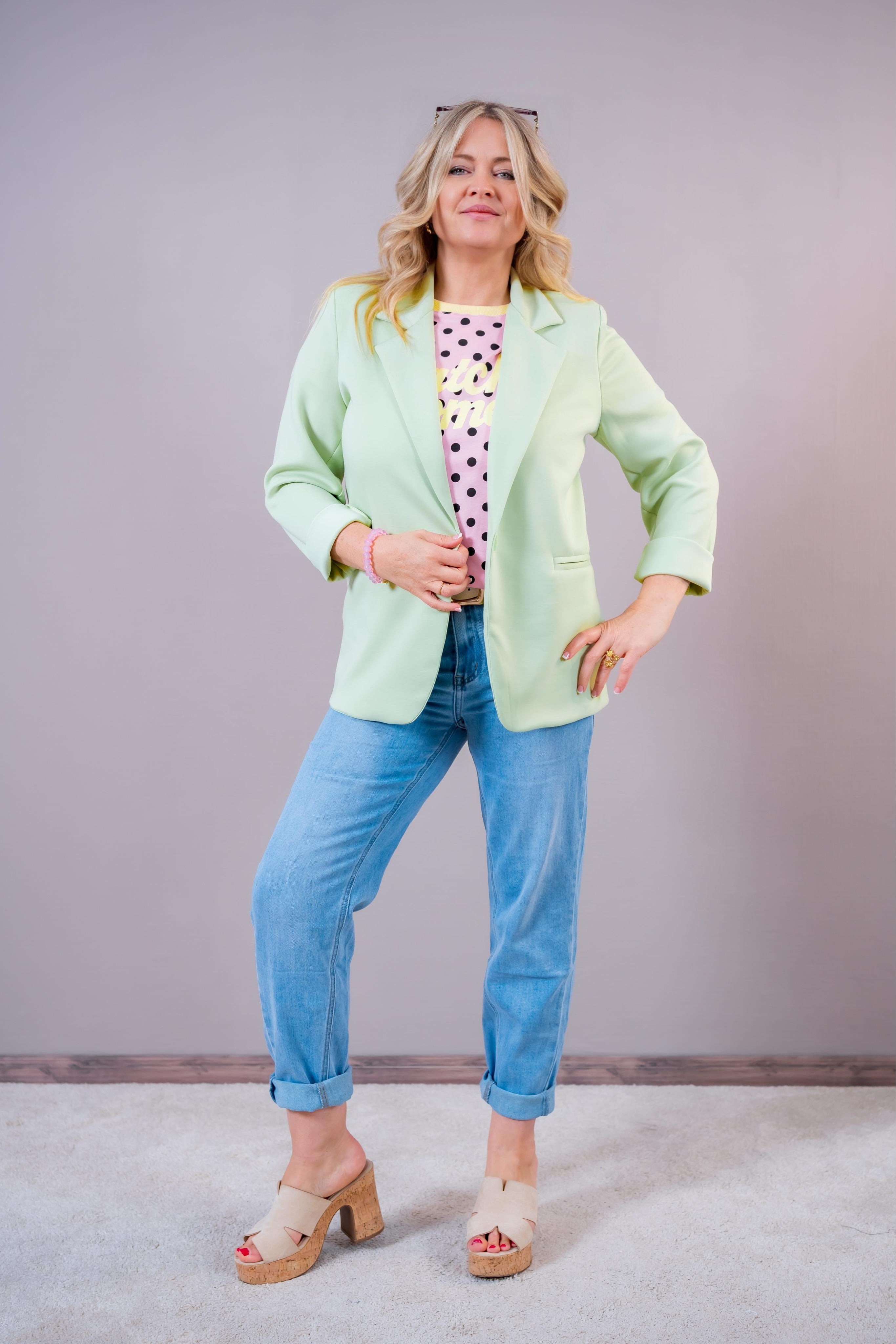 Stylischer Jogg-Blazer, mintgrün