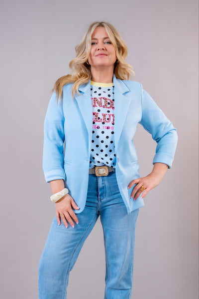 Stylischer Jogg-Blazer, hellblau