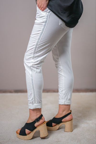 Stretchhose Casual Comfort in Wollweiß