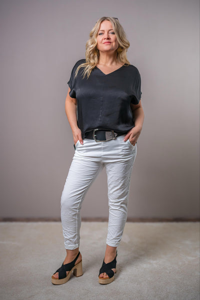 Stretchhose Casual Comfort in Wollweiß