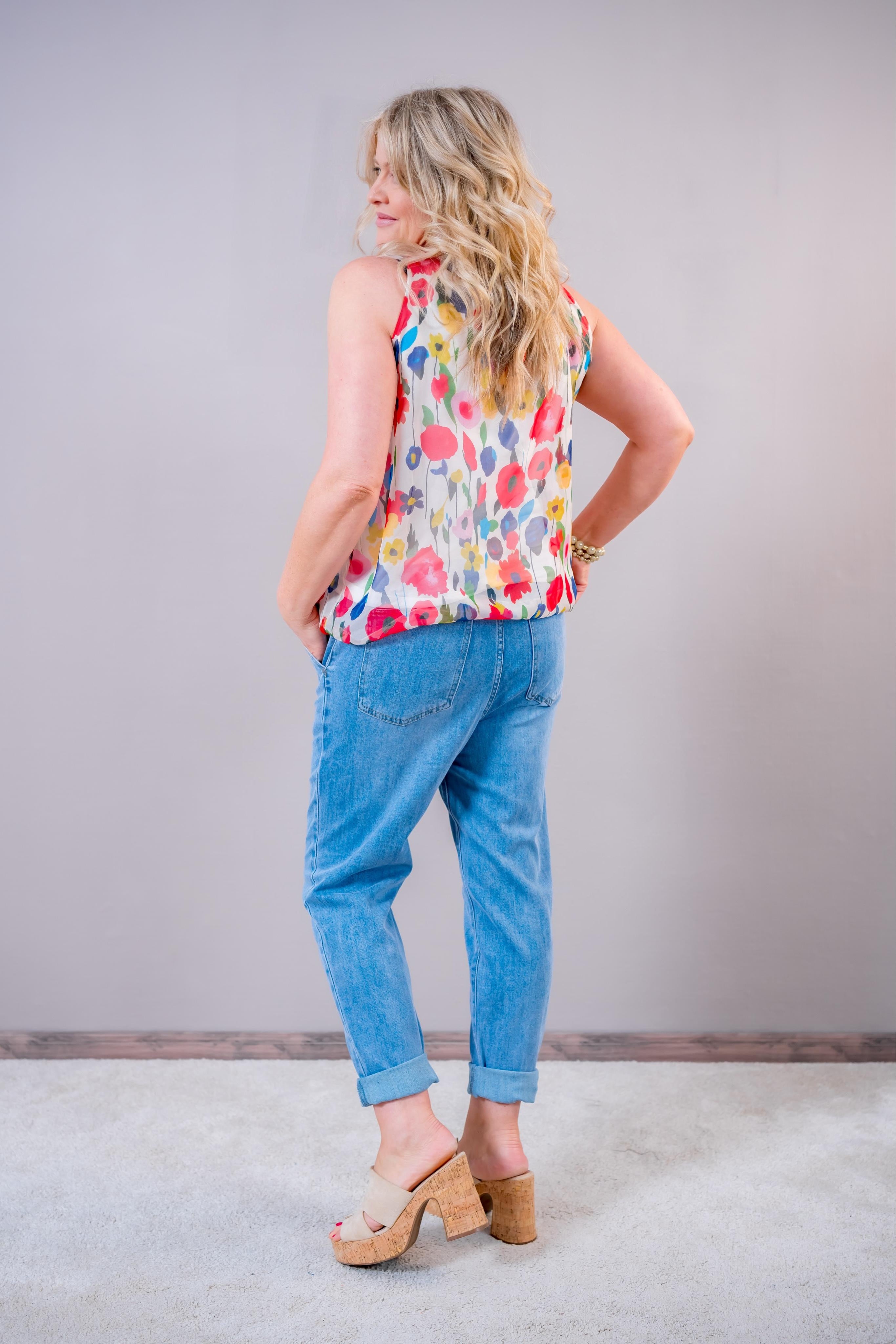 Schlupfjeans, light blue