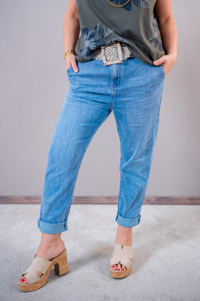 Schlupfjeans, light blue
