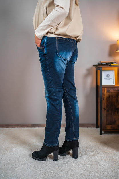 Jeans Blue Denim mit auffälliger Waschung