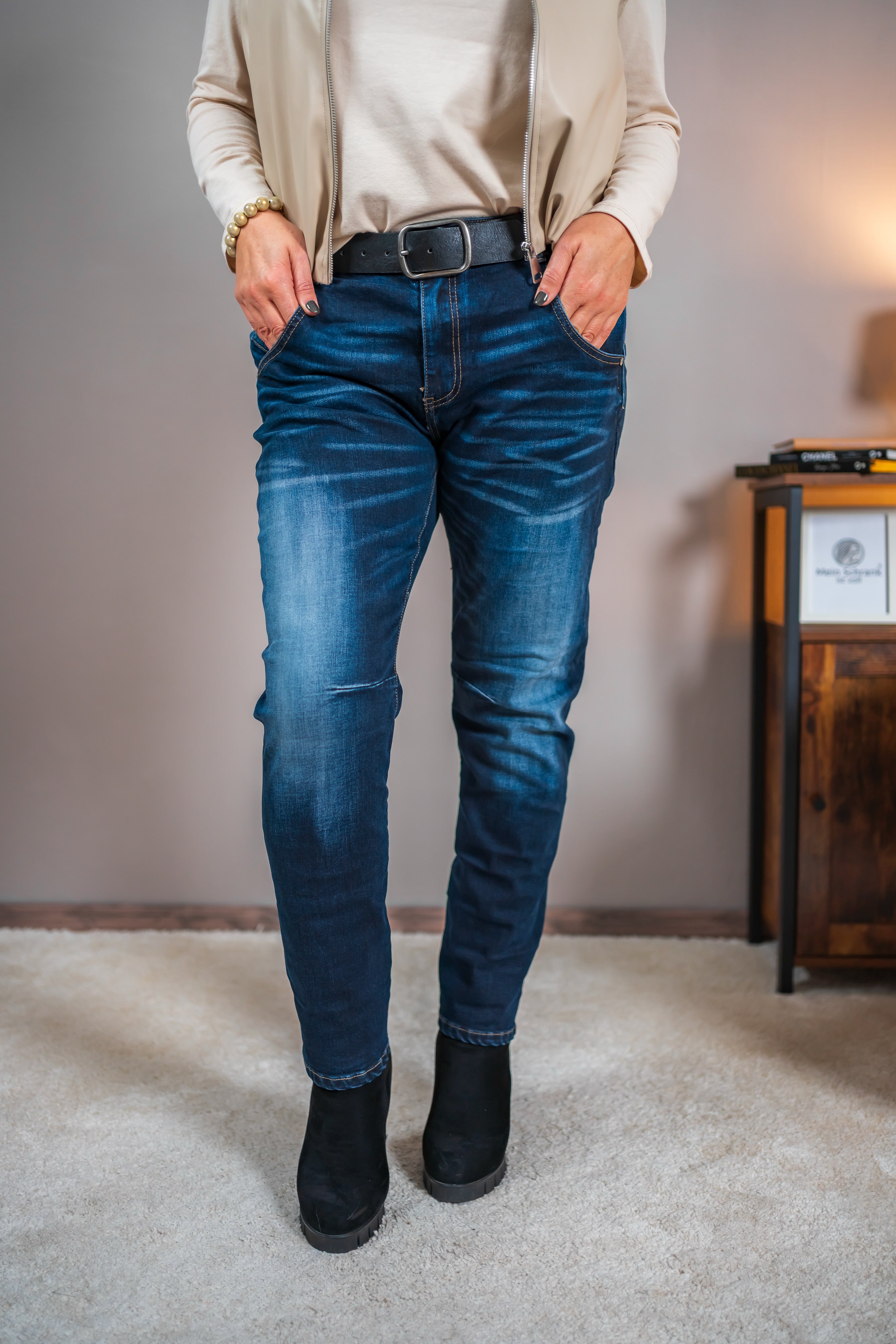 Jeans Blue Denim mit auffälliger Waschung