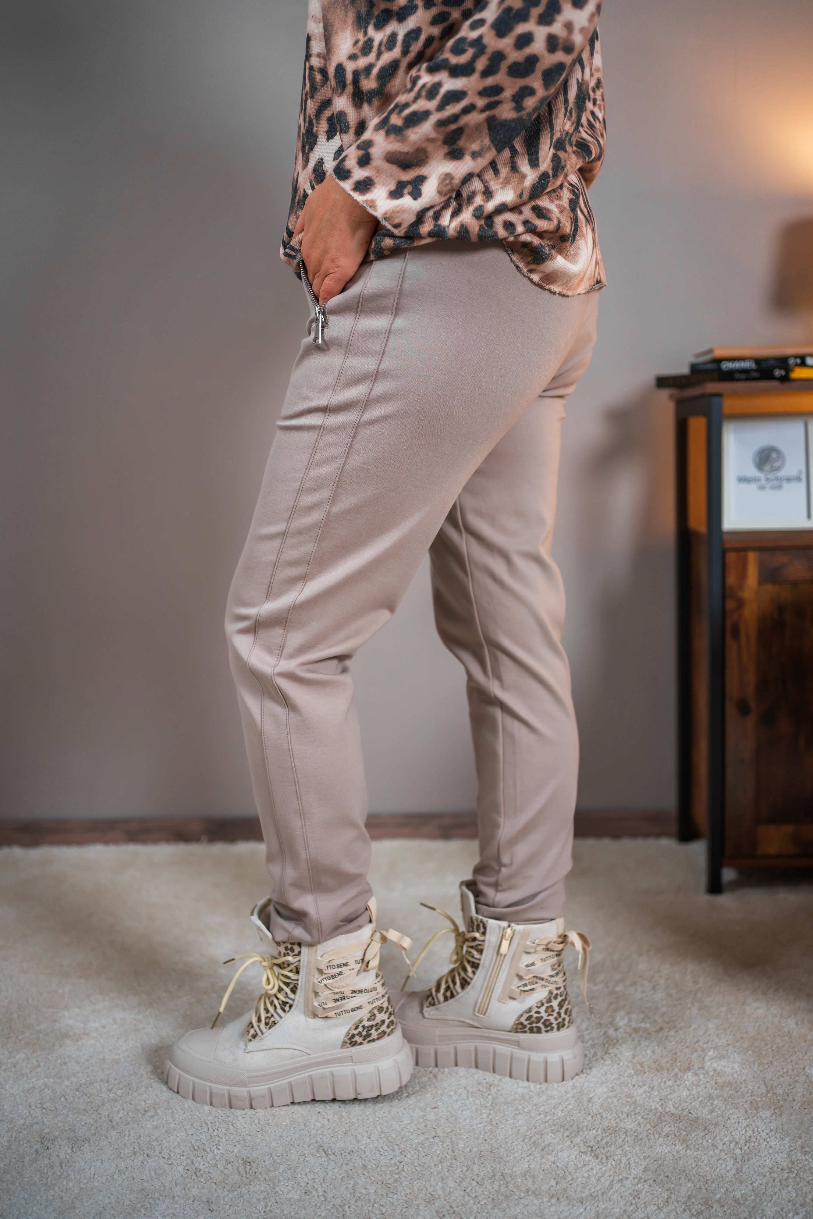 Stretchhose, taupe