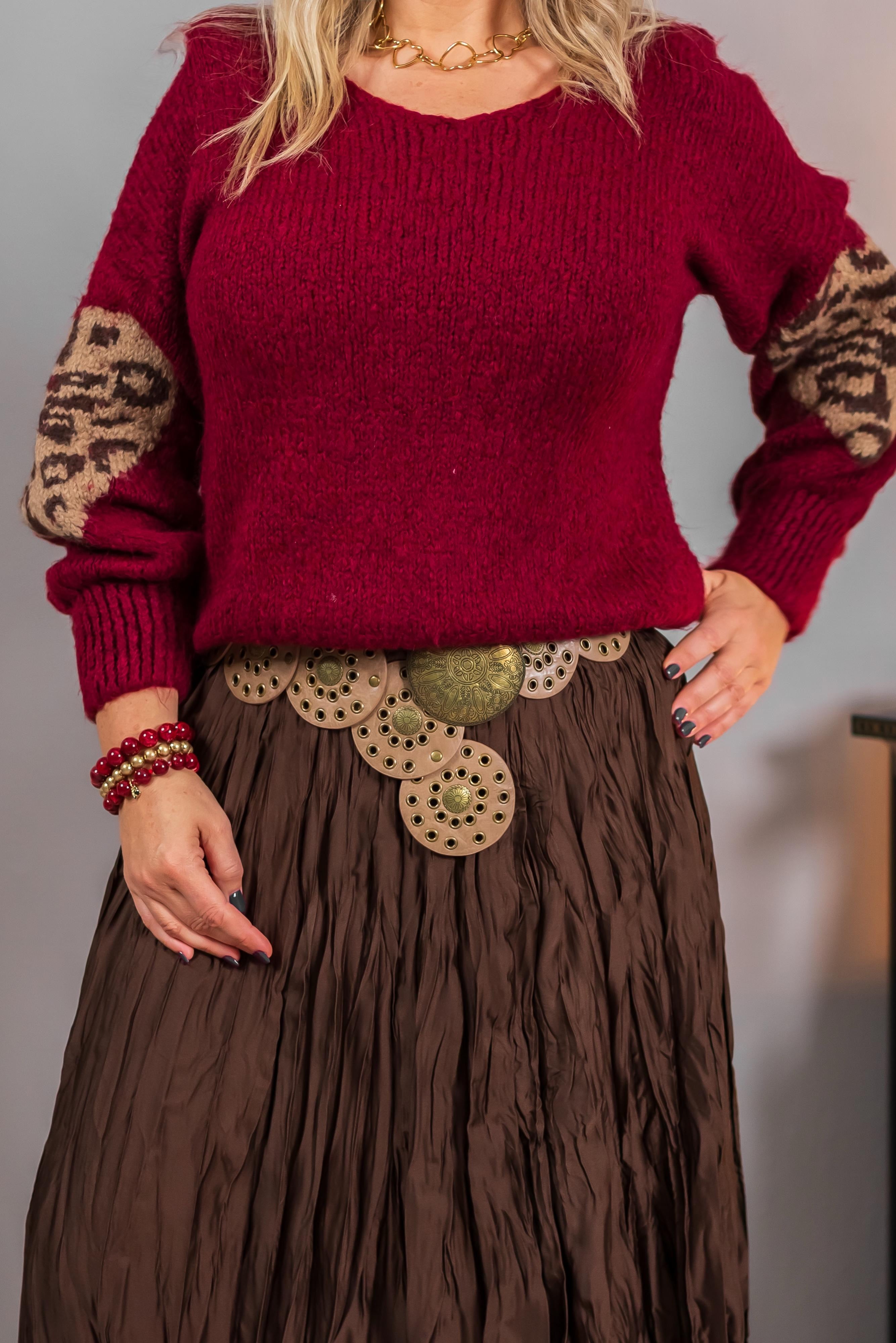 Strickpullover, bordeaux