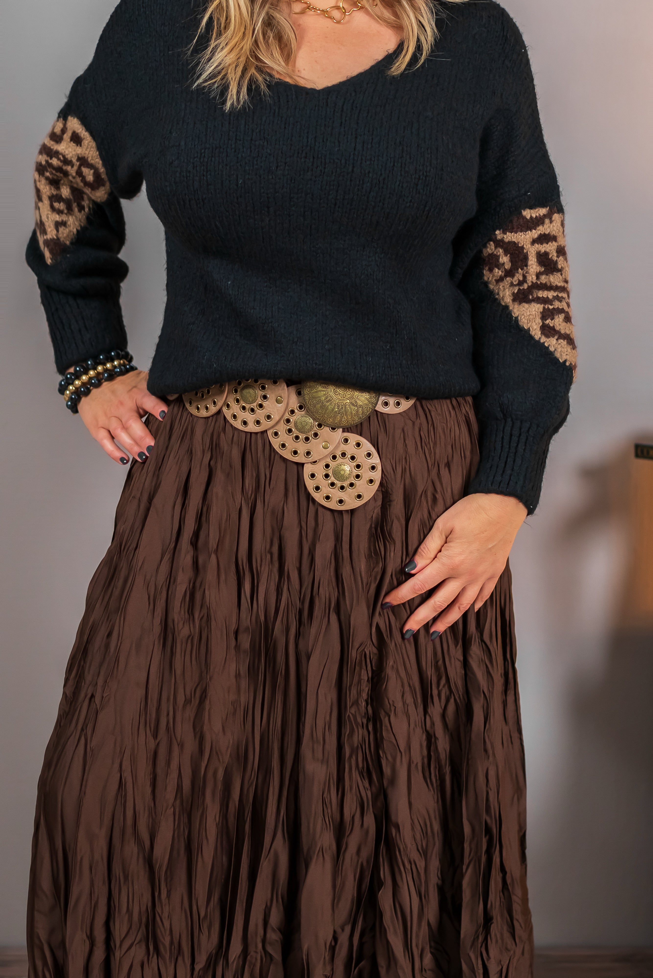 Strickpullover, schwarz
