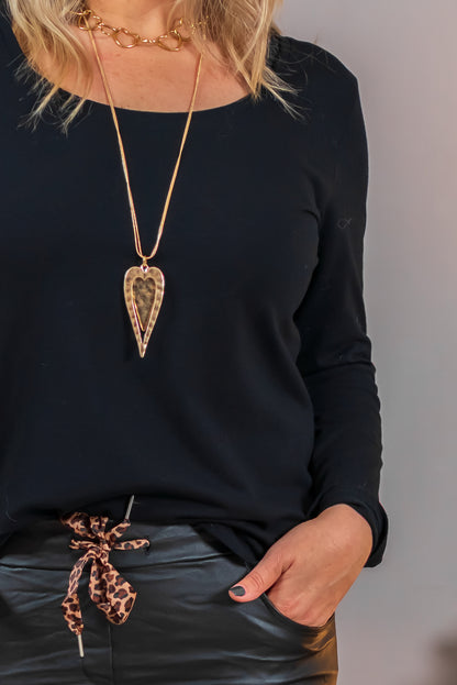 Langarm-Shirt, schwarz