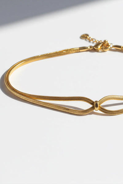 Schlangenketten-Armband aus Edelstahl, vergoldet