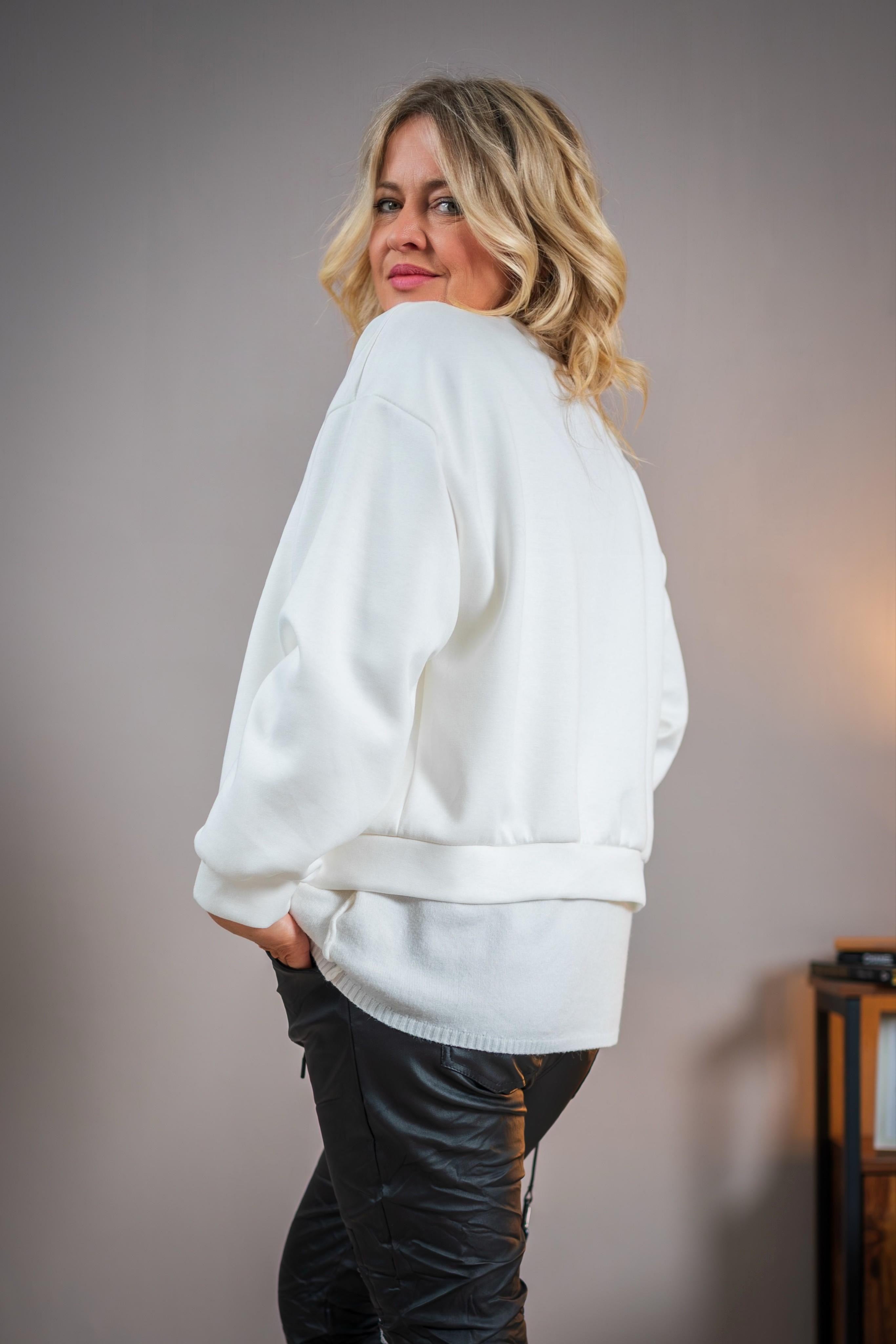 Blouson in Wollweiß
