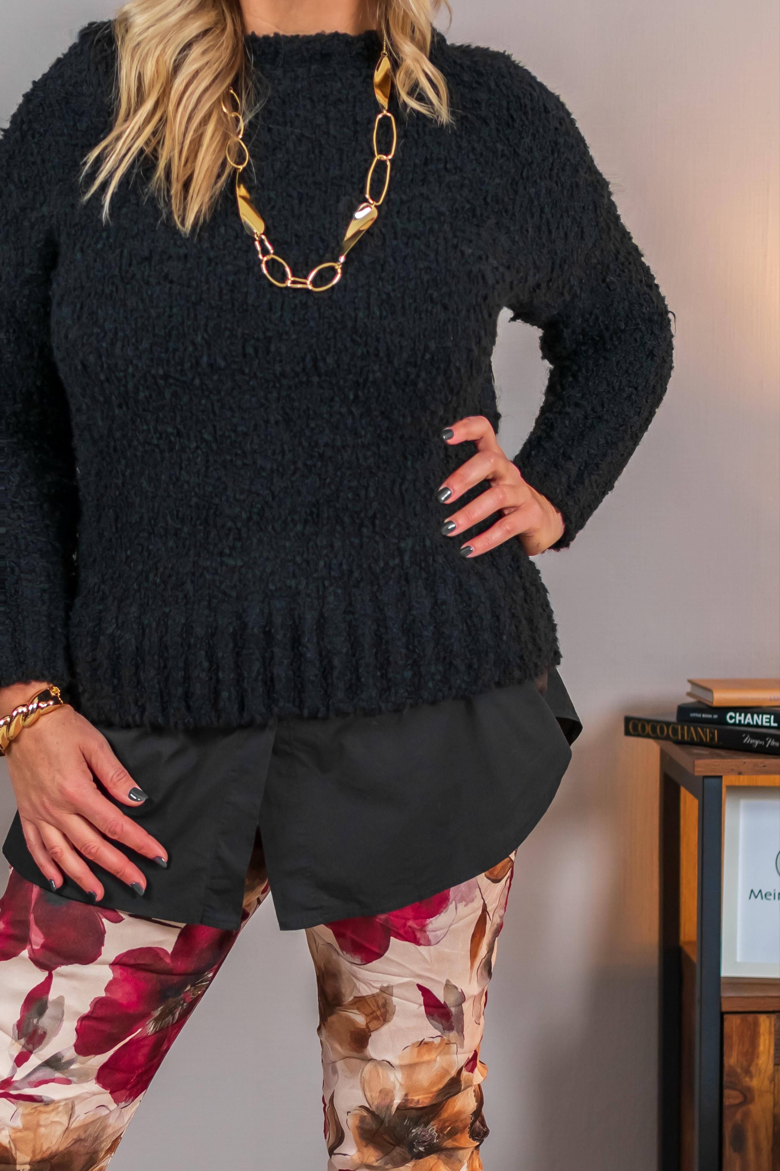 Blusenverlängerung von Gr. 40-46, schwarz