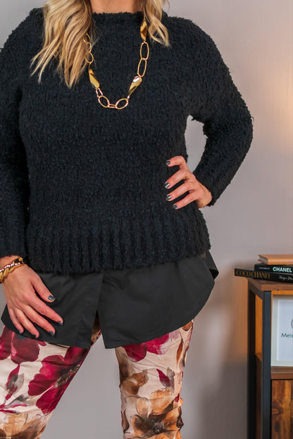 Blusenverlängerung von Gr. 40-46, schwarz