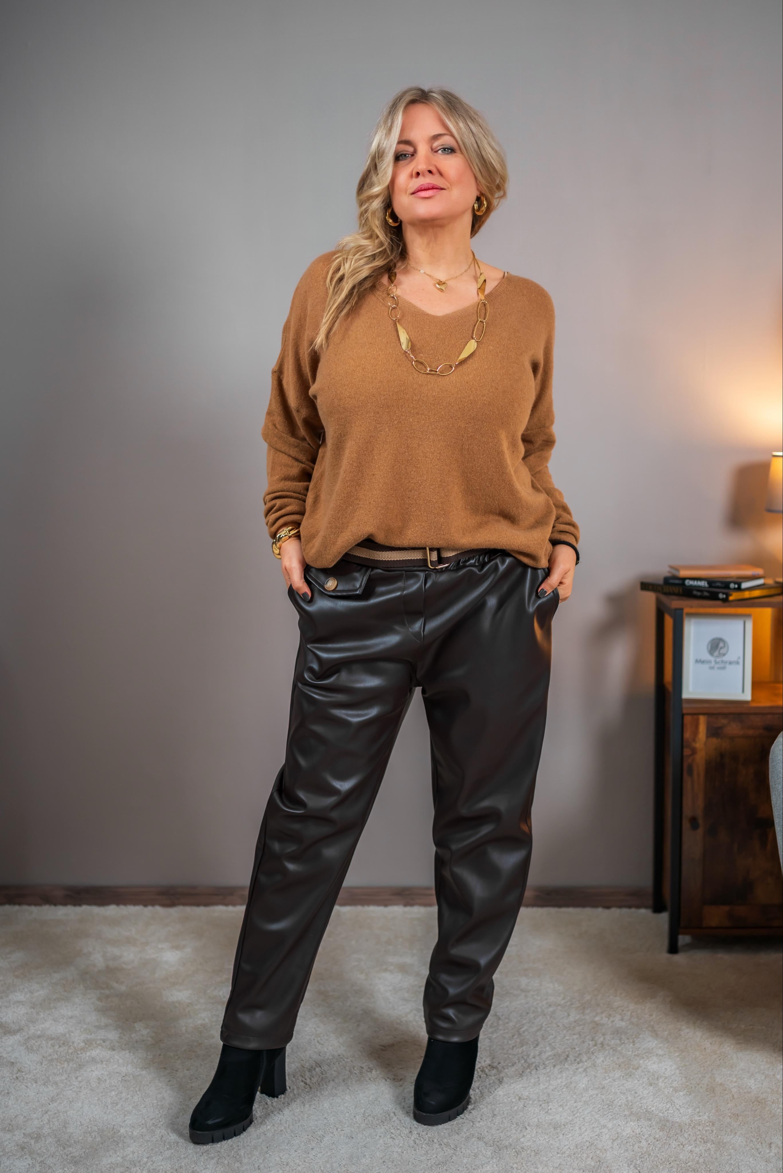 Pullover mit Kaschmiranteil, camel