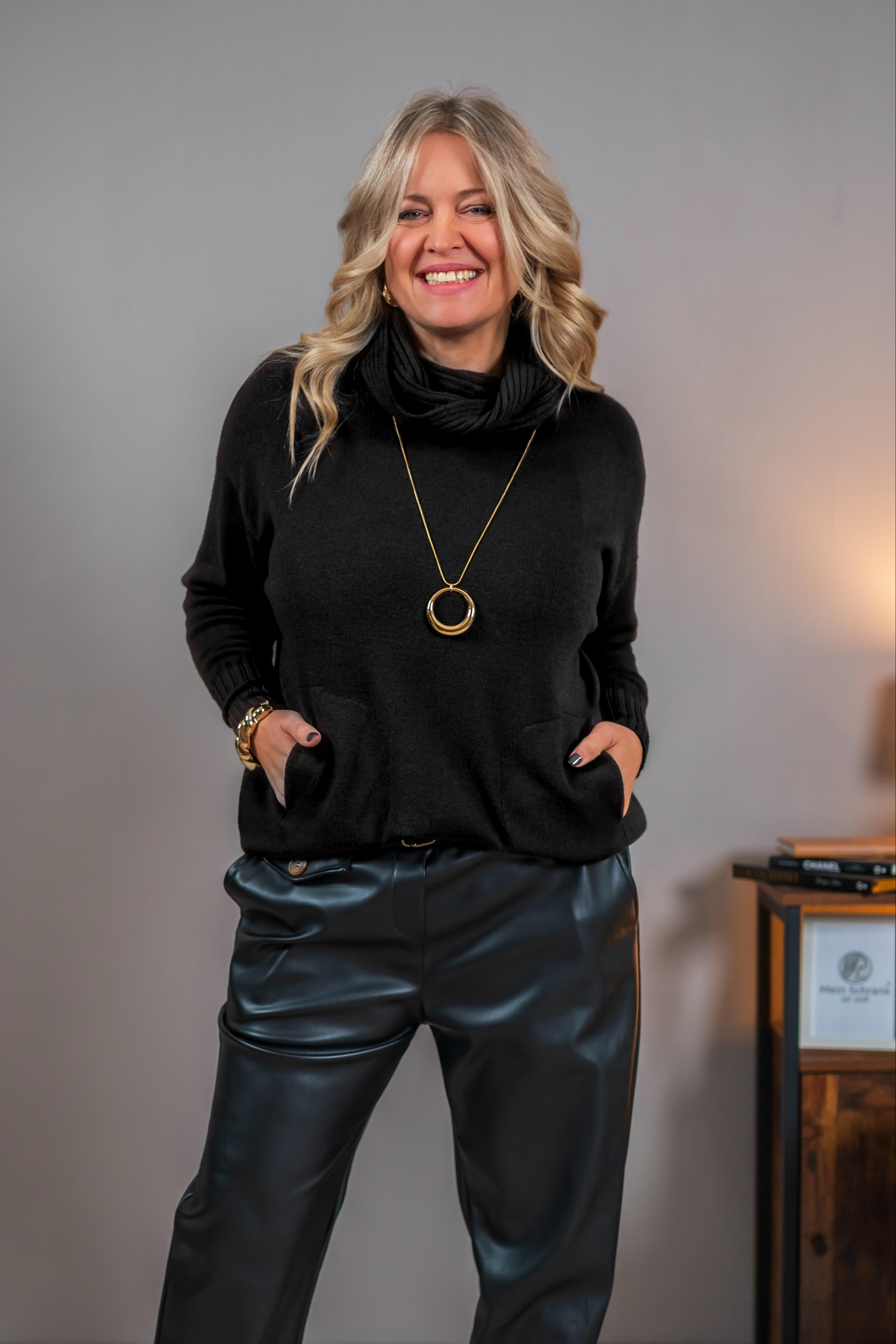 Strickpullover Tabarca, schwarz