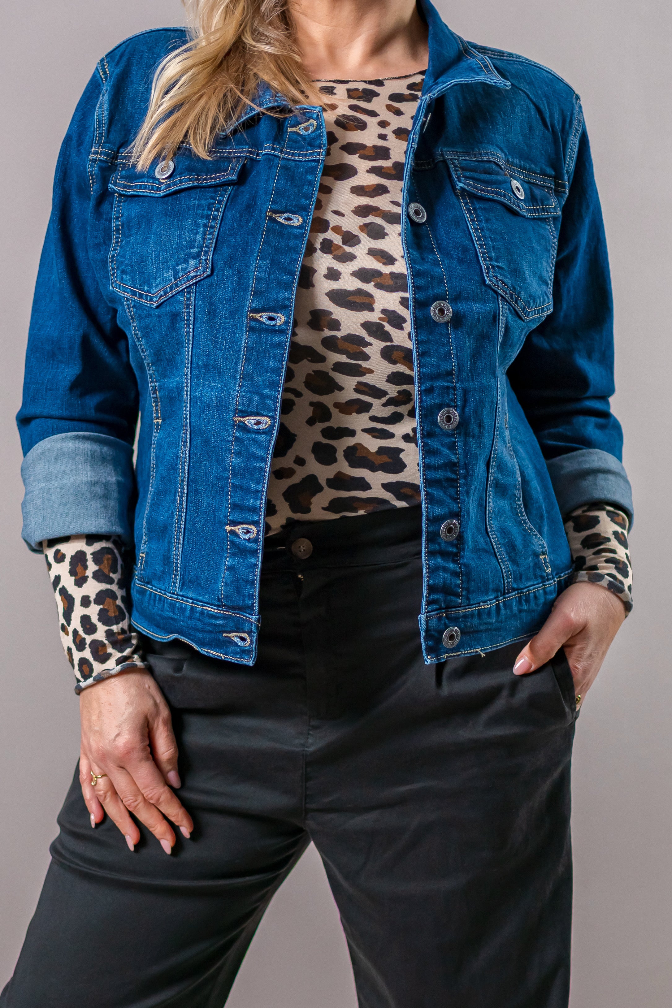 Jeansjacke, dunkelblau