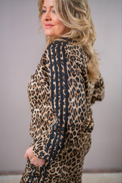 Lässiges Sweatshirt mit Streifen, leo