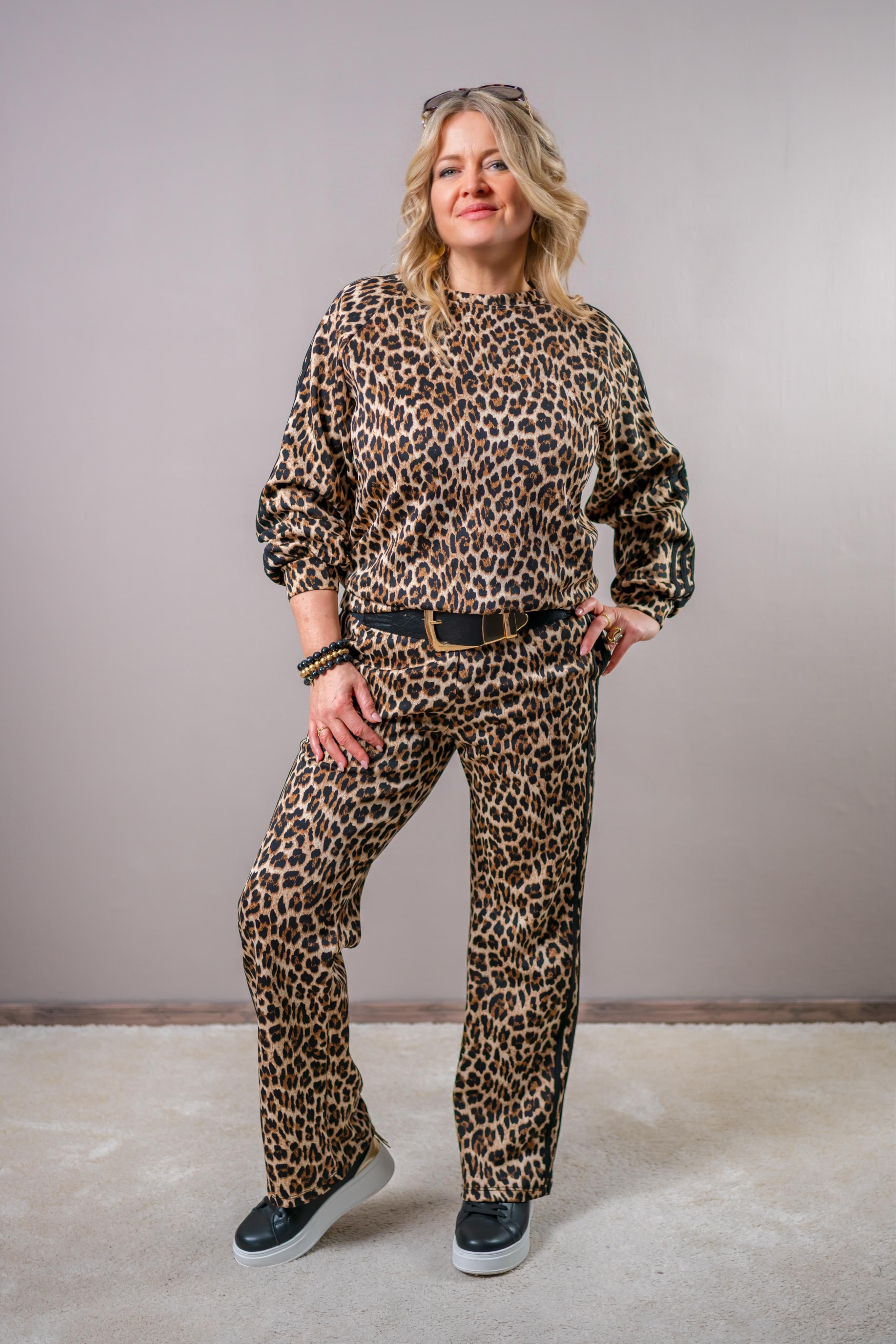 Lässiges Sweatshirt mit Streifen, leo