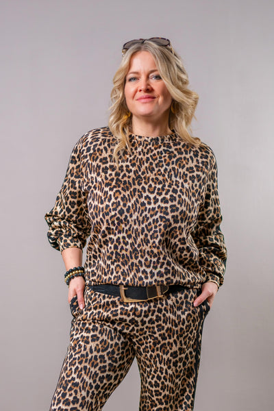 Lässiges Sweatshirt mit Streifen, leo