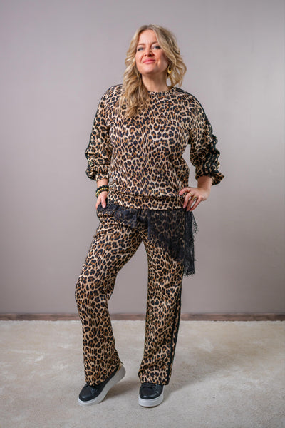 Jogger Hose mit Streifen, leo