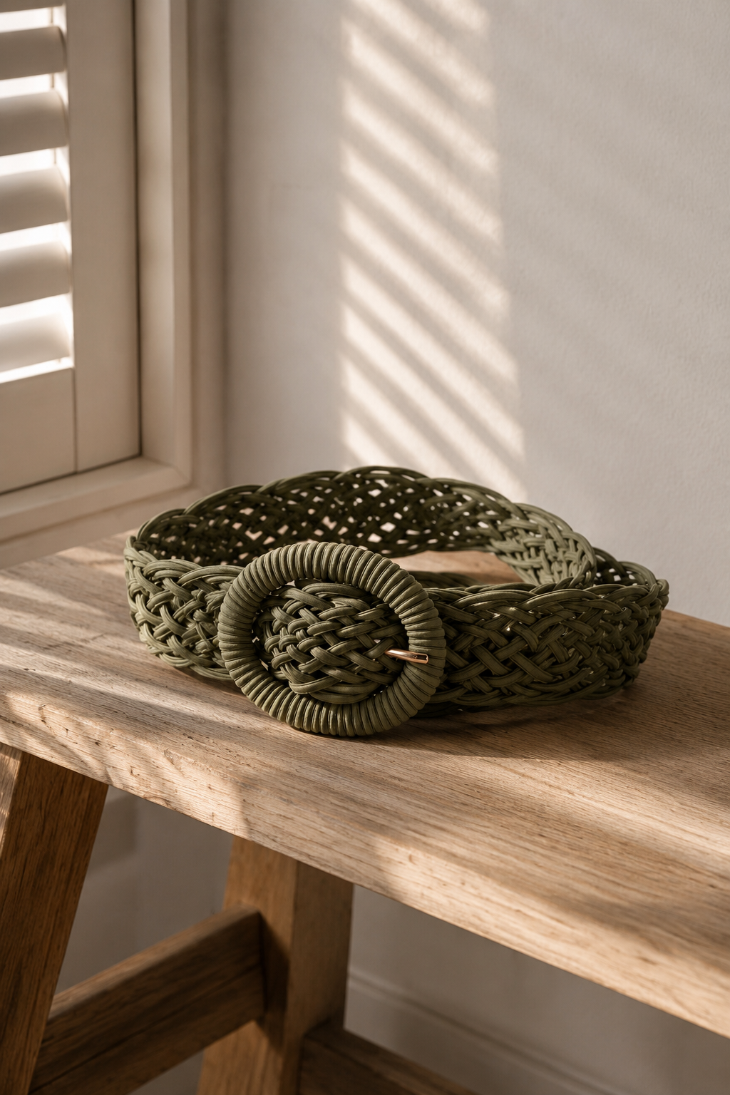 Boho Flechtgürtel, khaki
