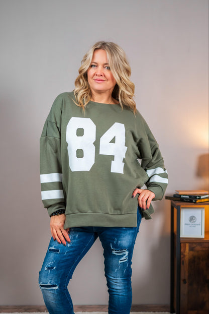 Sweater 84, olivgrün