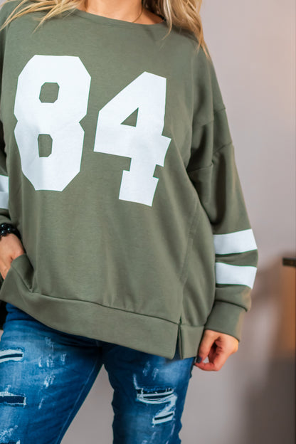 Sweater 84, olivgrün