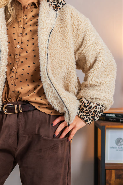 Kuschelige Teddyjacke, creme