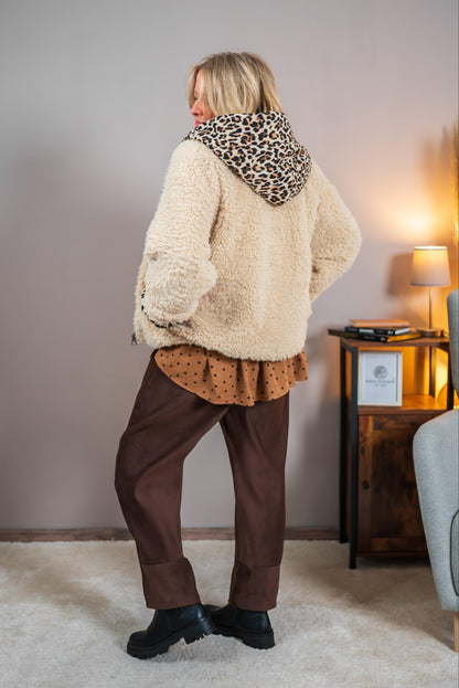 Kuschelige Teddyjacke, creme