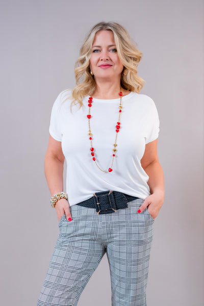 Basic Oversize T-Shirt, weiß