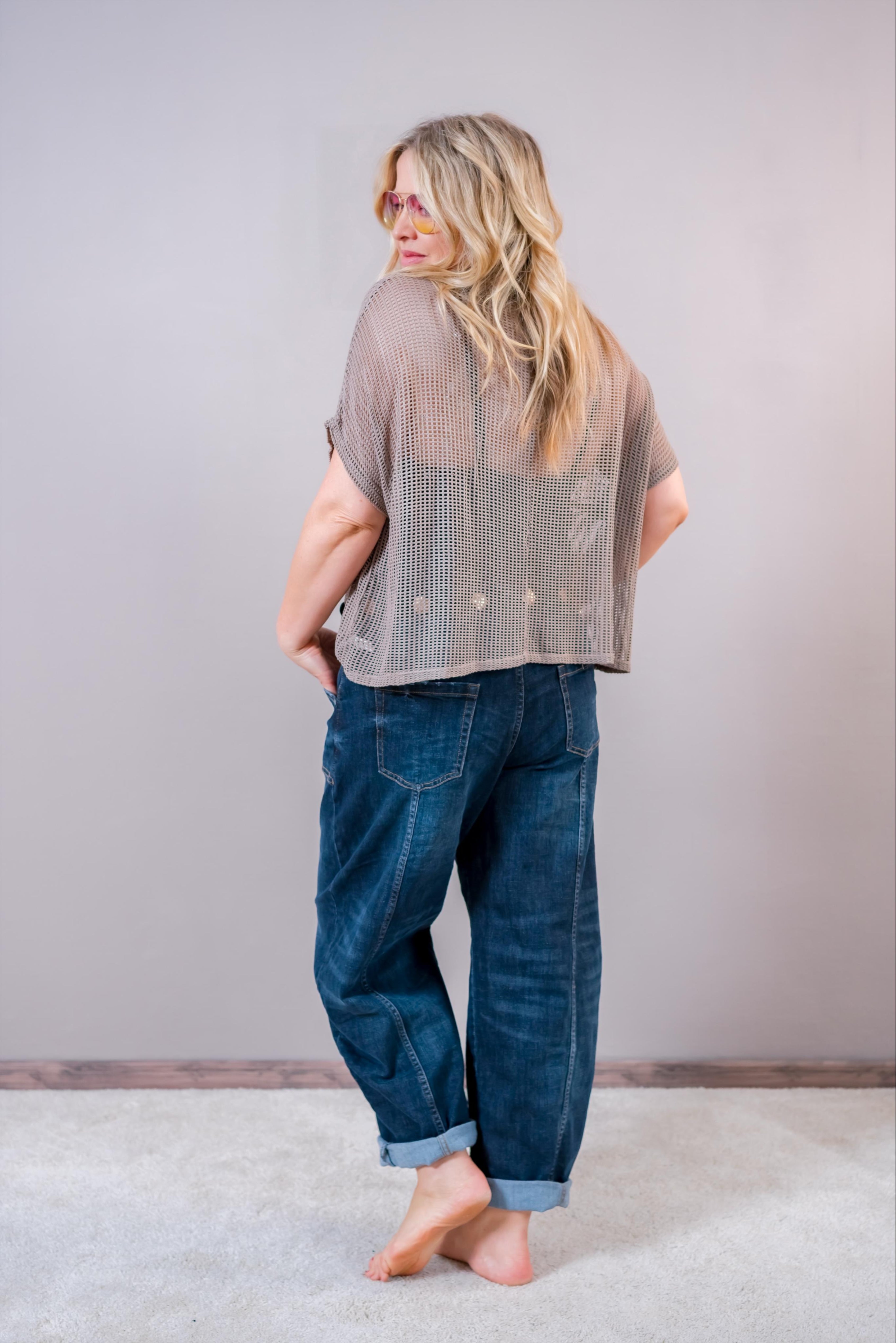 Barrel-Jeans mit Fronttaschen, dark blue