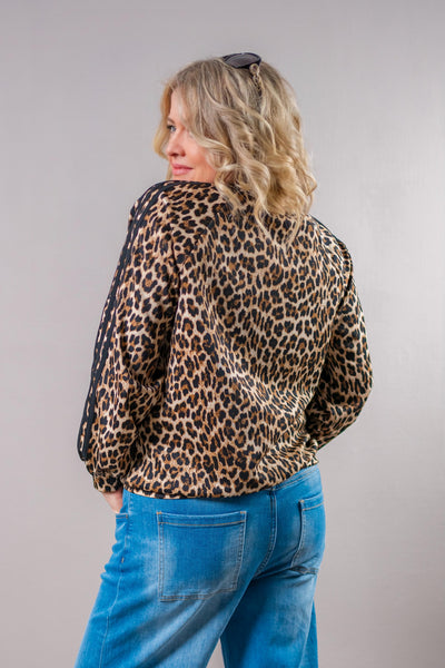 Lässiges Sweatshirt mit Streifen, leo