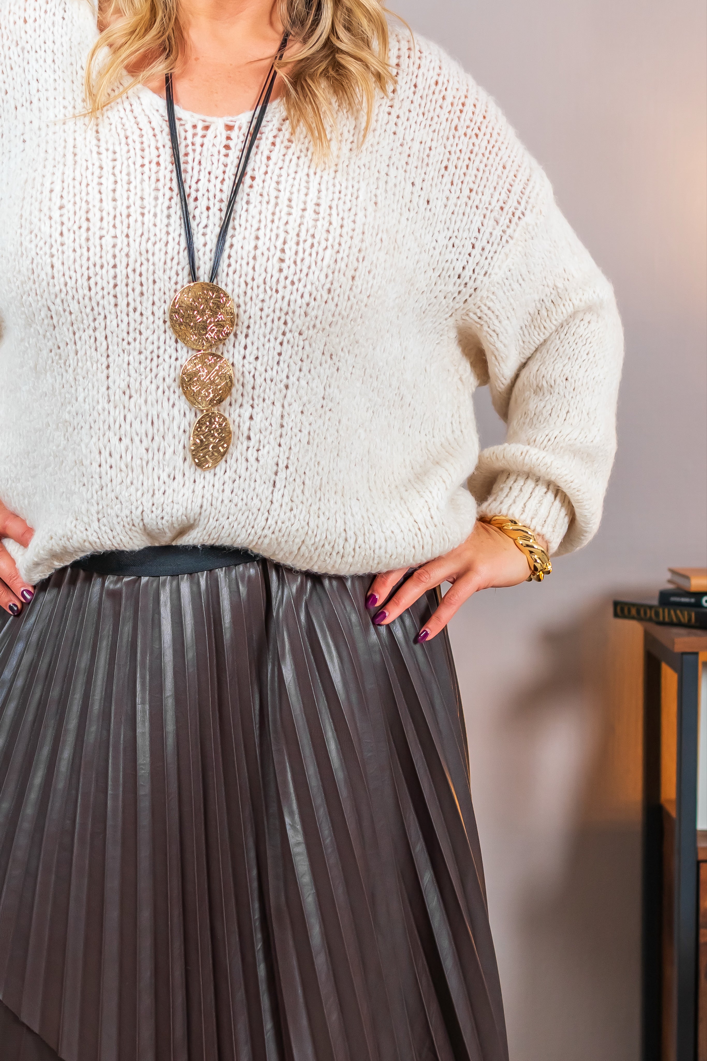 Strickpullover, creme