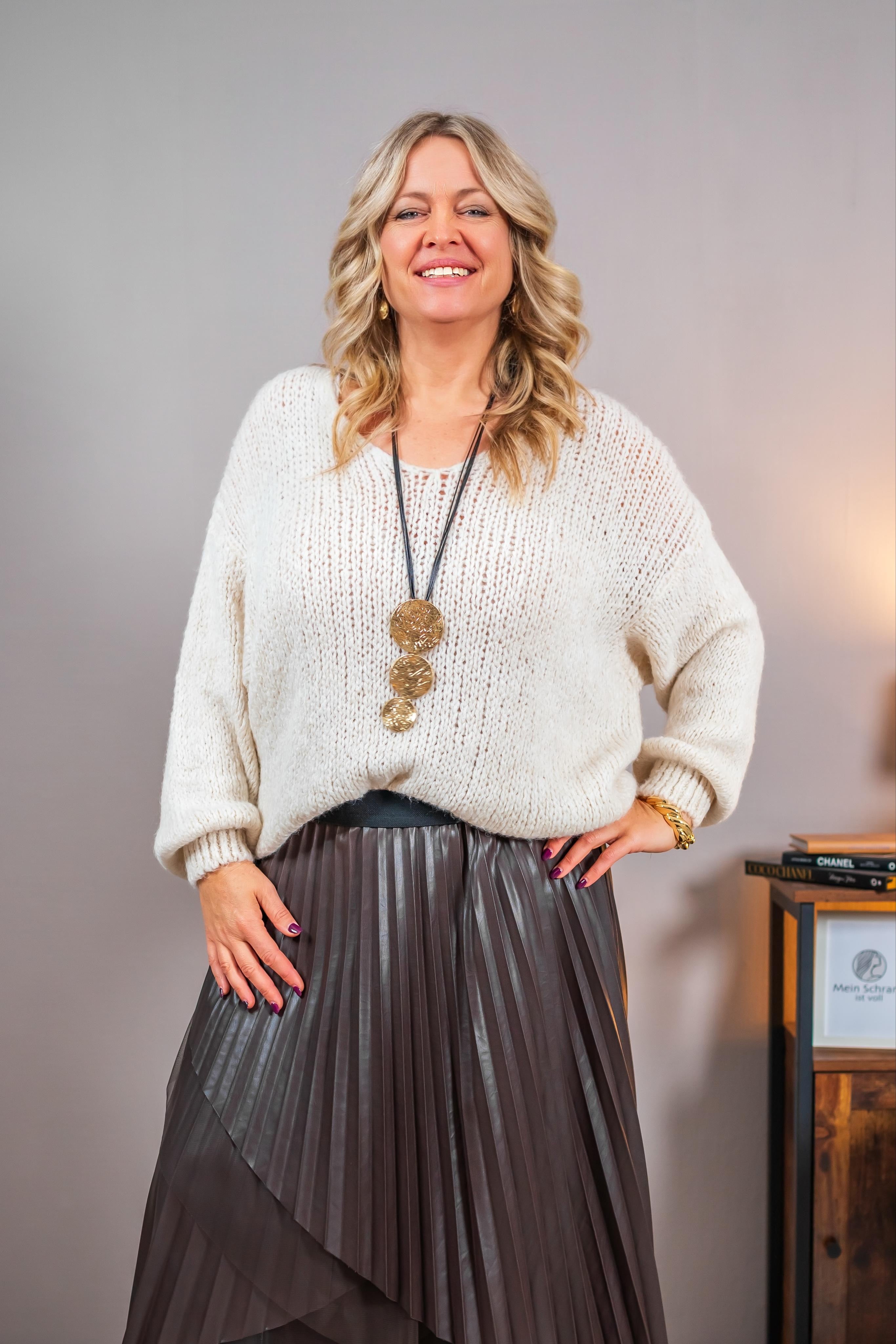 Strickpullover, creme