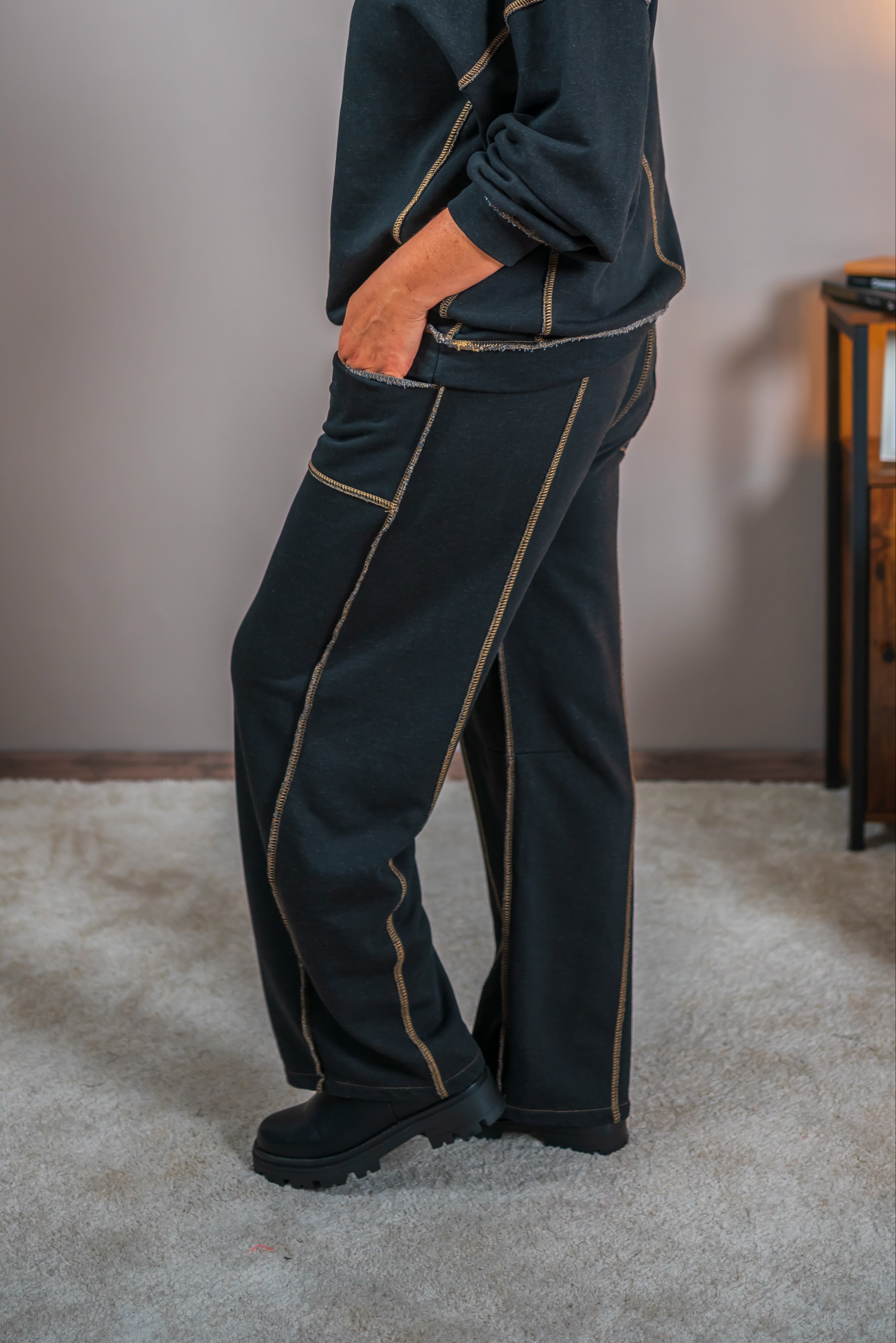 Schwarze Hose im Casual-Look