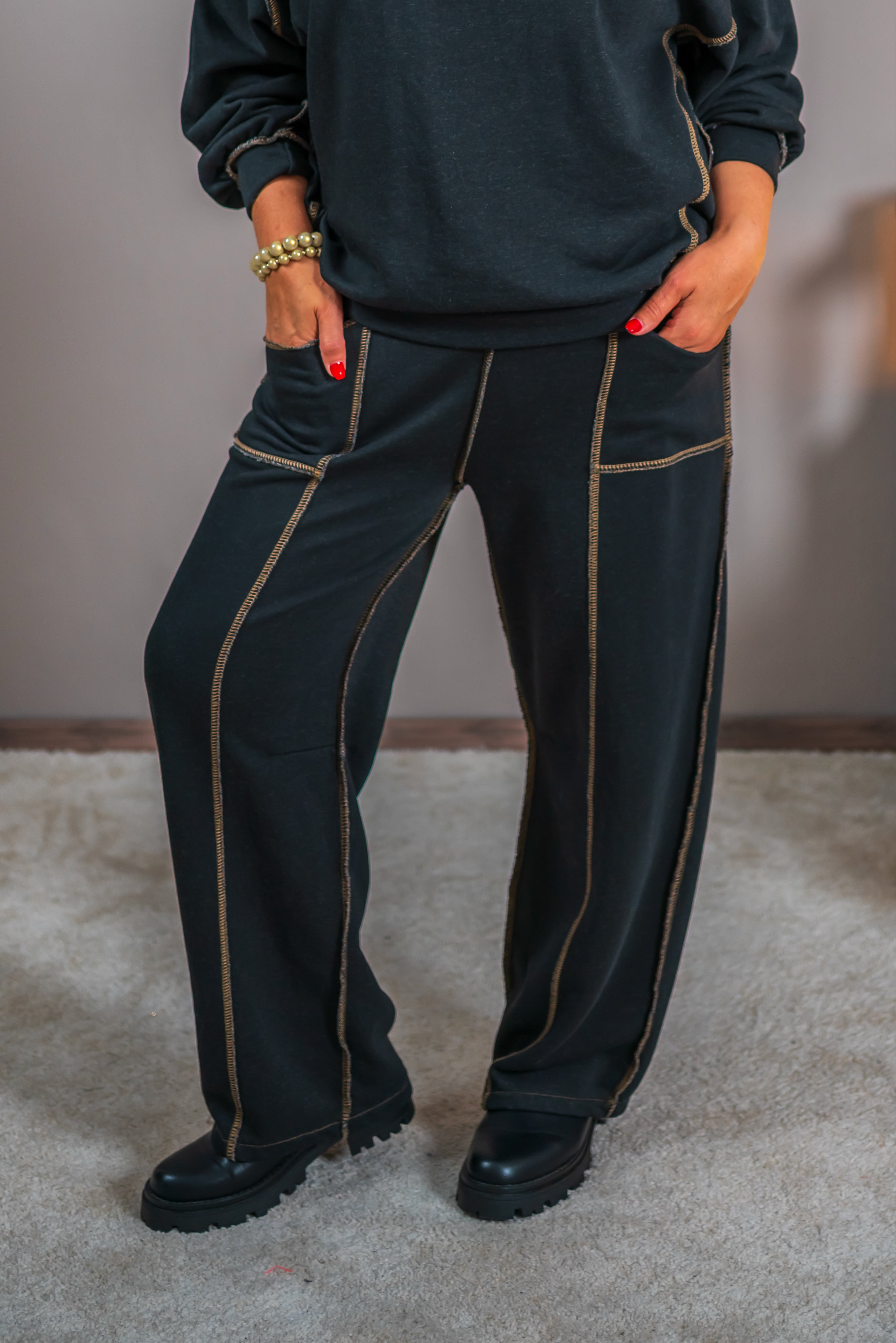 Schwarze Hose im Casual-Look