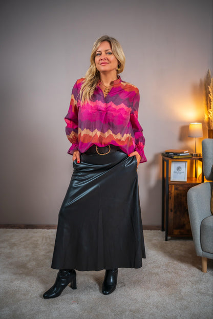 Leichte Bluse, bunt gemustert