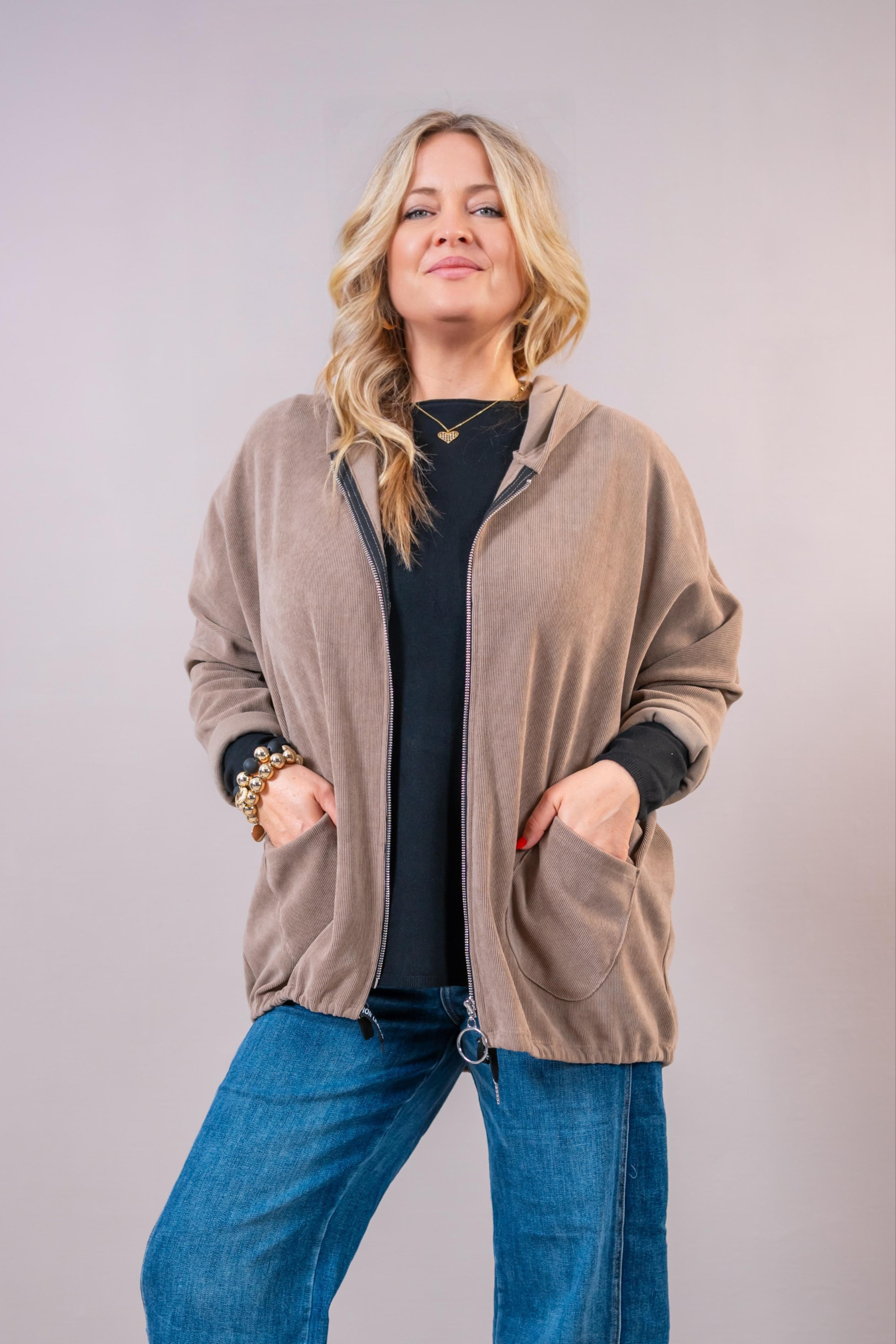 Feincordjacke "Cozy Taupe"