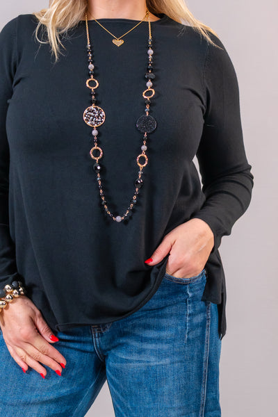 Feinstrick Pullover "Soft Touch", schwarz