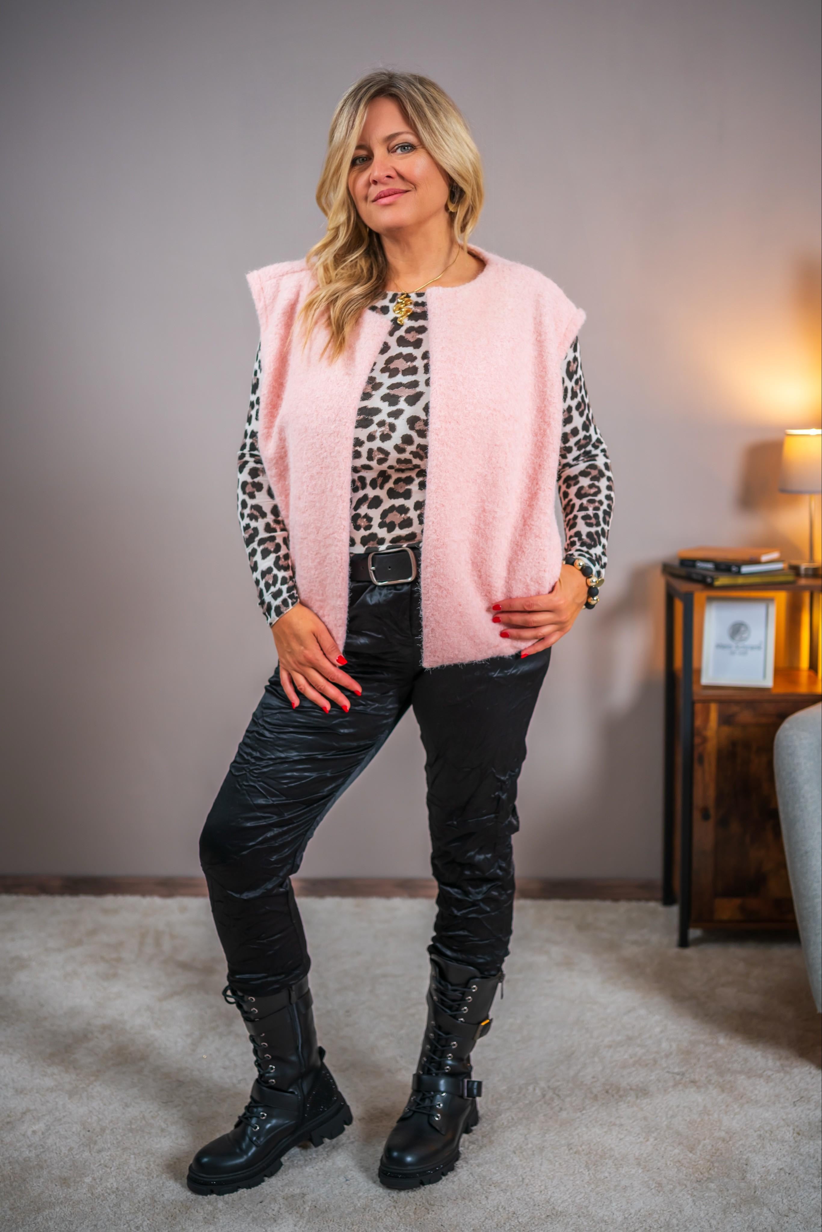 Leichtes Langarmshirt mit Leopardenmuster