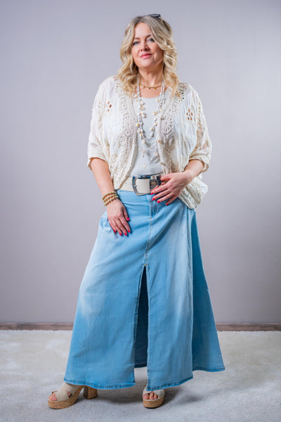 Häkeljacke im Boho-Style, creme